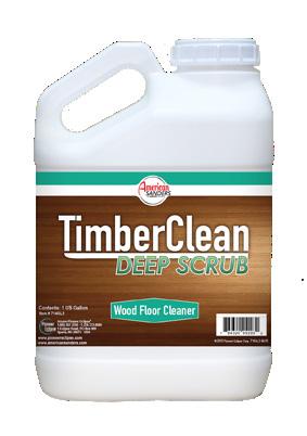 Ideal for removing dust and light soils, TimberClean dries quickly without leaving a residue on the floor.