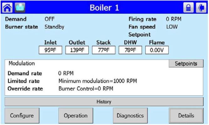 diagnostics along with: multiple boiler configuration (up to eight boilers