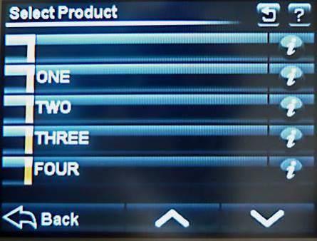 THE TYPE OF PRODUCT OR PROGRAM RANGE CHOICE WANTED AND SELECT SCREEN OPENS 2 OR MORE SCREENS TOUCH THE NAME