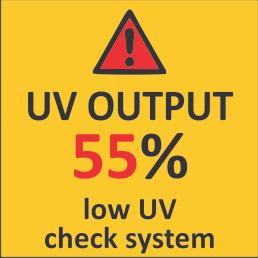 UV intensity can be affected by poor water quality, scaling on the quartz sleeve and/or sensor, lamp failure or lamp expiring.