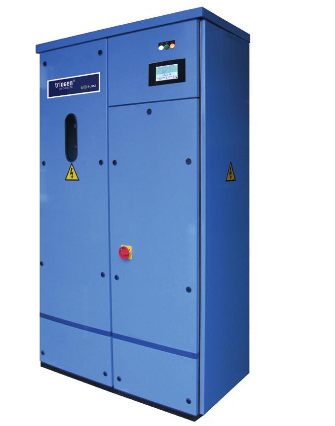 M triogen O M generators are utilised for treatment of large volumes of water.