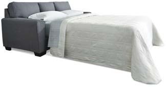 Sofabed converts to a queen size bed with memory foam mattress.