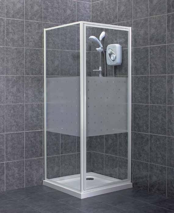Showering Showering Pivot Frosted Enclosure Pivot White Enclosure Pivot White