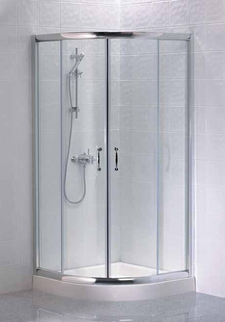 Door Shower Enclosure with Silver Effect Frame 760mm 228.