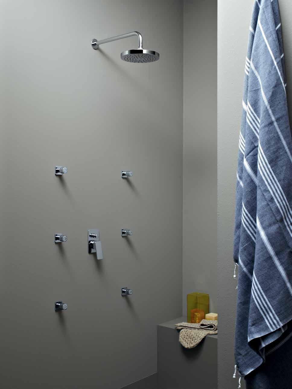 heads and shower head with wall