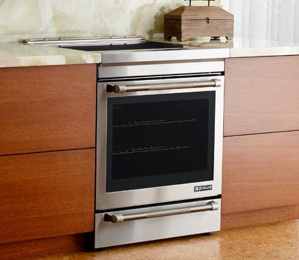 The true convection oven ensures even heat throughout the oven cavity by adding a heat element to the convection fan, and Auto Convection Conversion takes the guesswork out of cooking times and