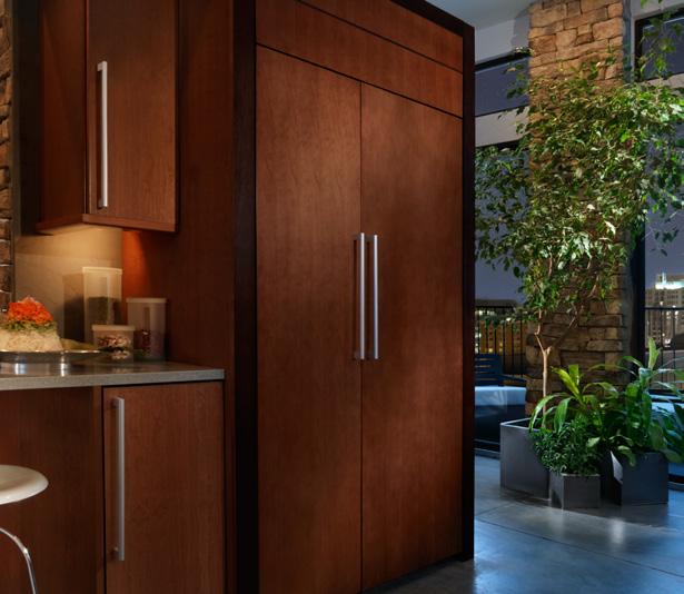 Built-In Refrigerators Enjoy Fully Integrated and Flush Design Jenn-Air fully integrated built-in refrigerators accept custom overlay panels that help them to virtually disappear into a custom
