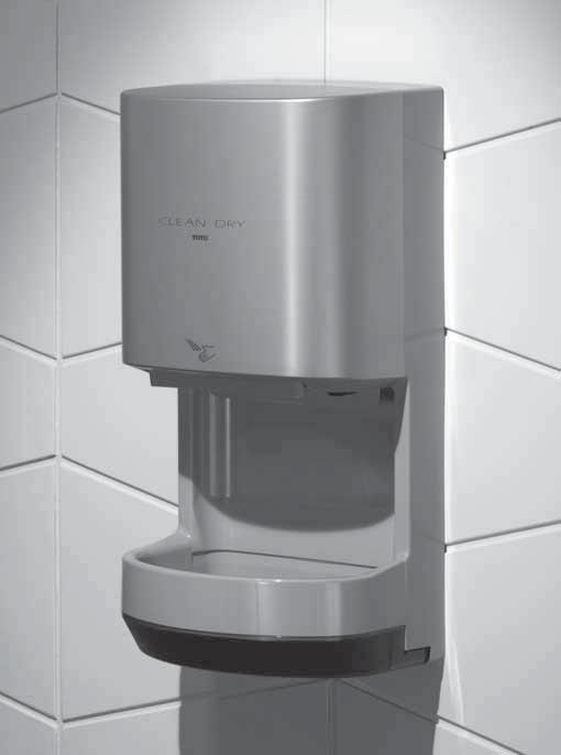 FEATURES HDR100#GY Sensor Activated Clean Dry High Speed Hand Dryer AC powered hand dryer, equipped with very fast and quiet motor providing 224 mph air speed with only 62 db noise rating Takes only
