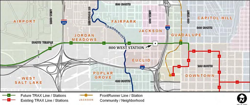 Vision The 800 West Station Area will become a transit oriented neighborhood that is designed for the pedestrian, with safe, accessible streets, buildings with windows and doors next to the sidewalk,
