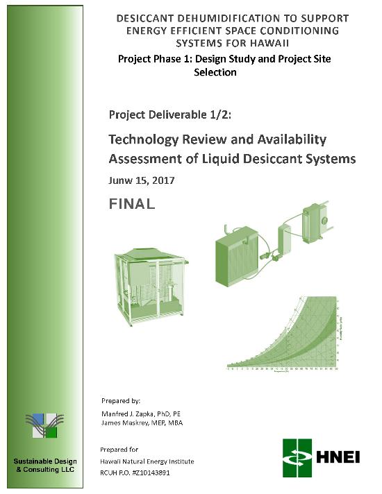Project Summary Overview of Finding and Conclusion PART 2: OVERVIEW OF WORK SCOPE OF PROJECTS DELIVERABLES 1 THROUGH 4 Deliverable 1 summarizing Project Task 1: "Technology Review and Availability