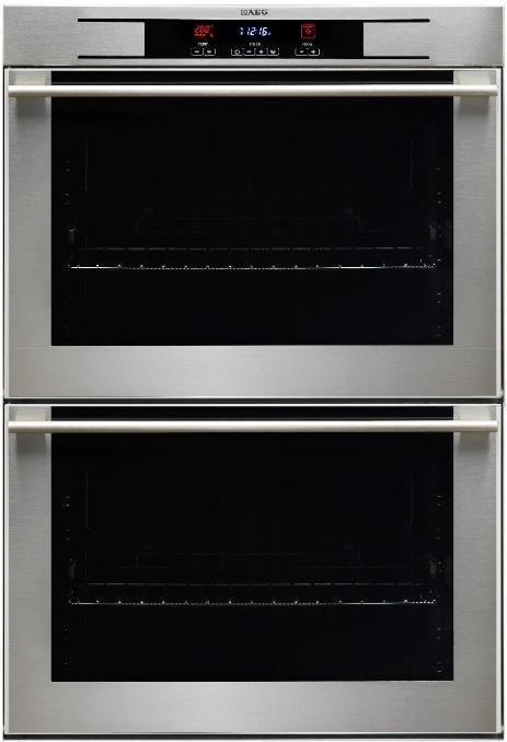 DE076-L 30 BUILT-IN MULTI-FUNCTION DOUBLE OVEN 30 (76cm) wide stainless steel oven MaxiKlasse 120L (4.3 cu.