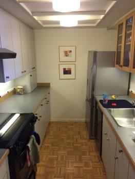 1. Kitchen Room Kitchen Walls and ceilings appear in good condition overall. Flooring is wood. Accessible outlets operate.
