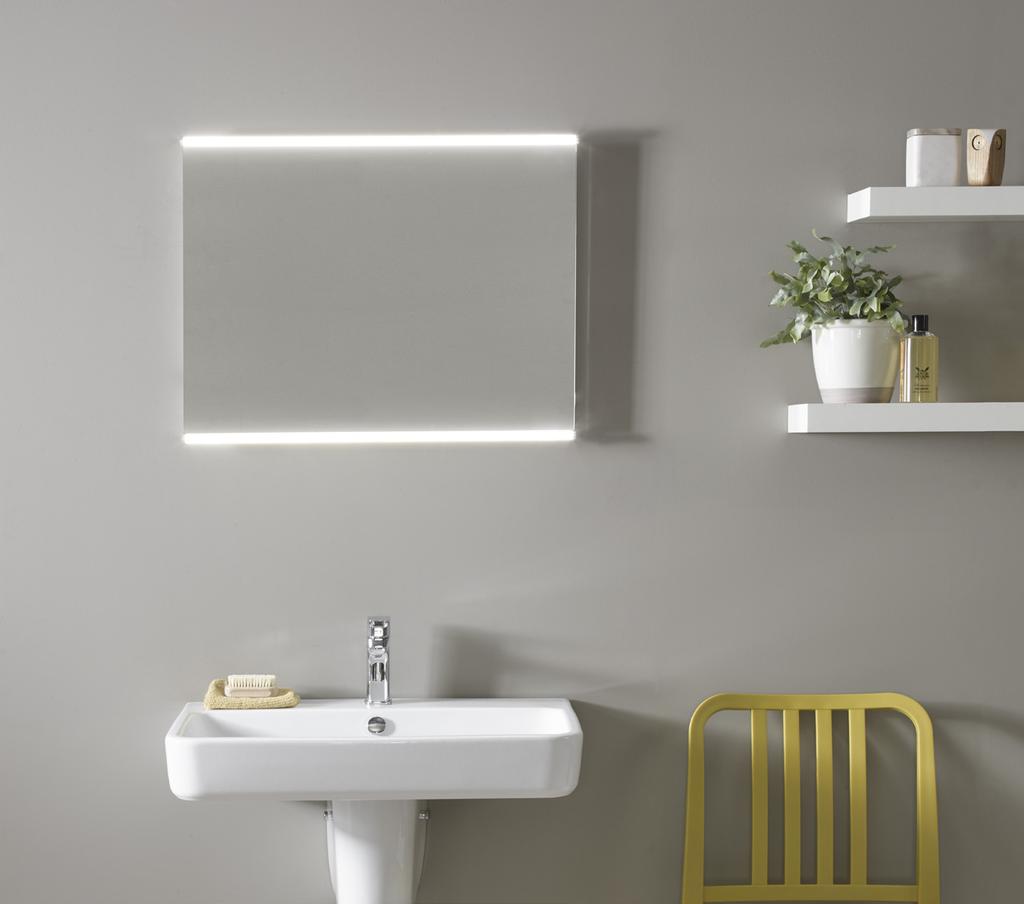 Mirrors Core LED Illuminated Mirror 550(w) x 700(h) x 50(d)mm Features: Energy