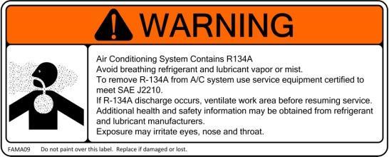 FAMA Product Safety Signs for Automotive