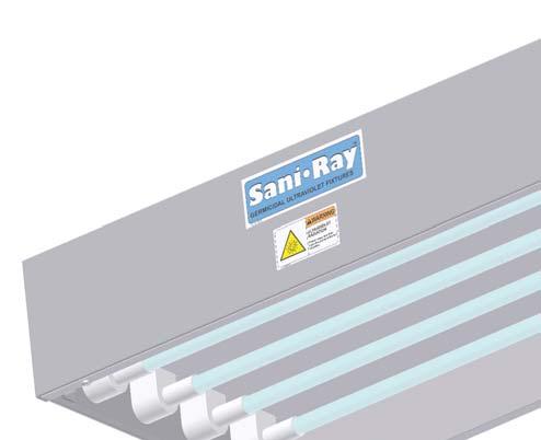 SPECIAL FEATURES SaniRay Germicidal Ultraviolet Fixture Utilize the SaniRay Germicidal Ultraviolet Fixtures for direct germicidal ultraviolet exposure for air and/or surface disinfection.