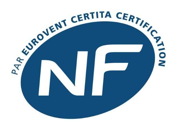 Certification body mandated by AFNOR Certification 48/50 rue de la Victoire 75009 PARIS Telephone: +33 (0) 1 75 44 71 71 www.eurovent-certification.com/www.certita.