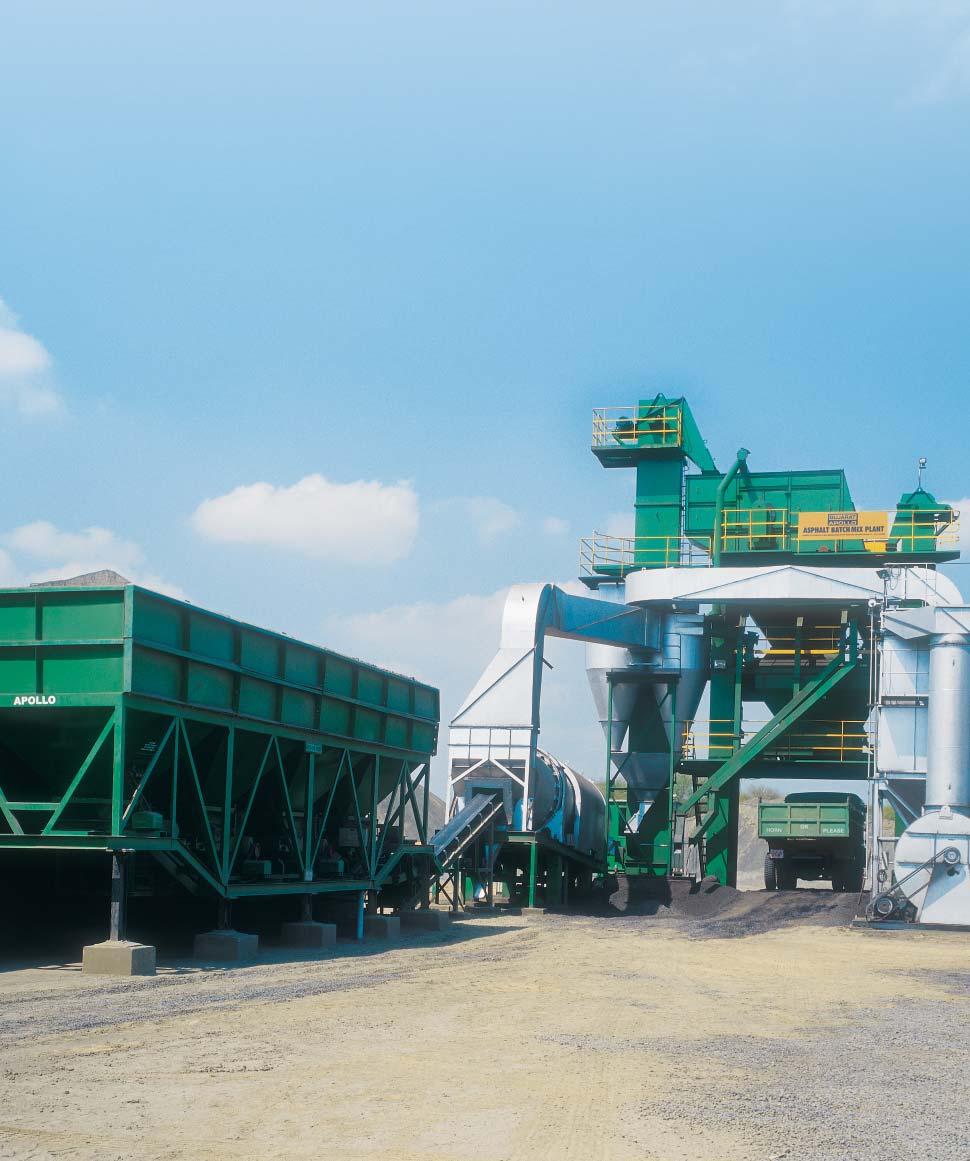 ASPHALT BATCH MIX PLANT Apollo has always been proactive in rising to customer demands and expectations by providing quality engineered products and services.