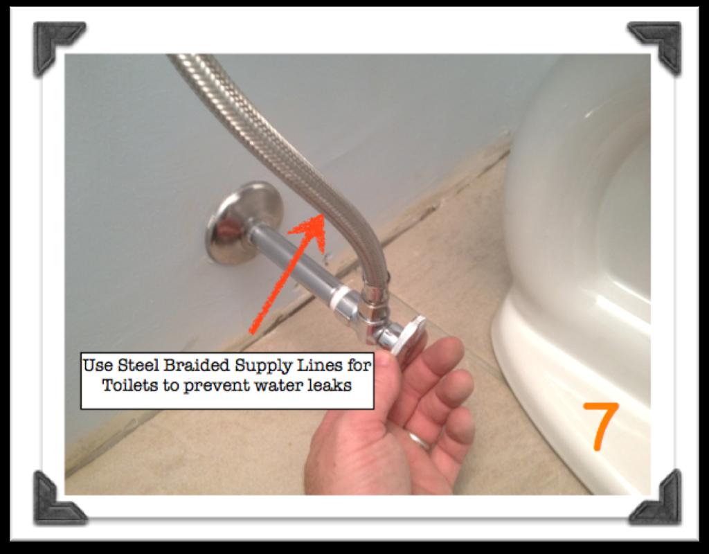TOILET CAUSES OF DAMAGE Supply Line Stop Valve and Locknut Physical Damage (tank crack & improper installation)