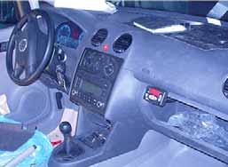 If the cab command is built into the dashboard, fit it as far as possible from the heating ducts.
