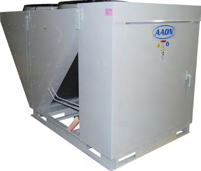 Unit compressors and controls are housed in a service compartment.