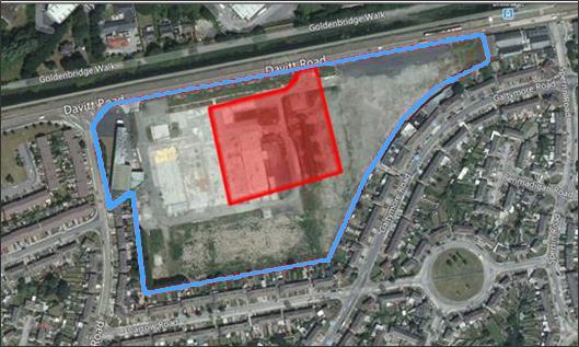 3 Davitt Road Site Current Conditions The proposed site sits within a wider level brownfield site, having been formerly occupied by an industrial units (Figure 16.18). Figure 16.