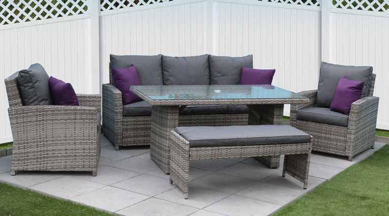MALMO COLLECTION 4 5 1 GRANITE grey Whether you like relaxed outdoor dining or soaking up a little