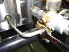 Remove the main burner injector SAFETY GAS VALVE REMOVAL:. Turn-off the pilot.
