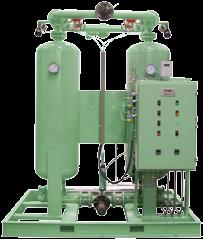 Sullair Desiccant Regenerative Dryers dex and dbp series 200 10,000 SCFM STANDARD FEATURES Same high quality standard features as DHL Insulated heater housing and piping High outlet temperature shut