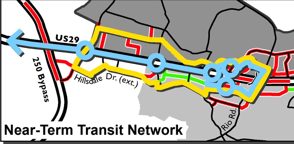 26 Transit System Expansion & Improvements A HIGH PRIORITY IMPLEMENTATION PROJECT Implement Priority Transit service in the Charlottesville-Albemarle area from Charlottesville to Midtown [see also