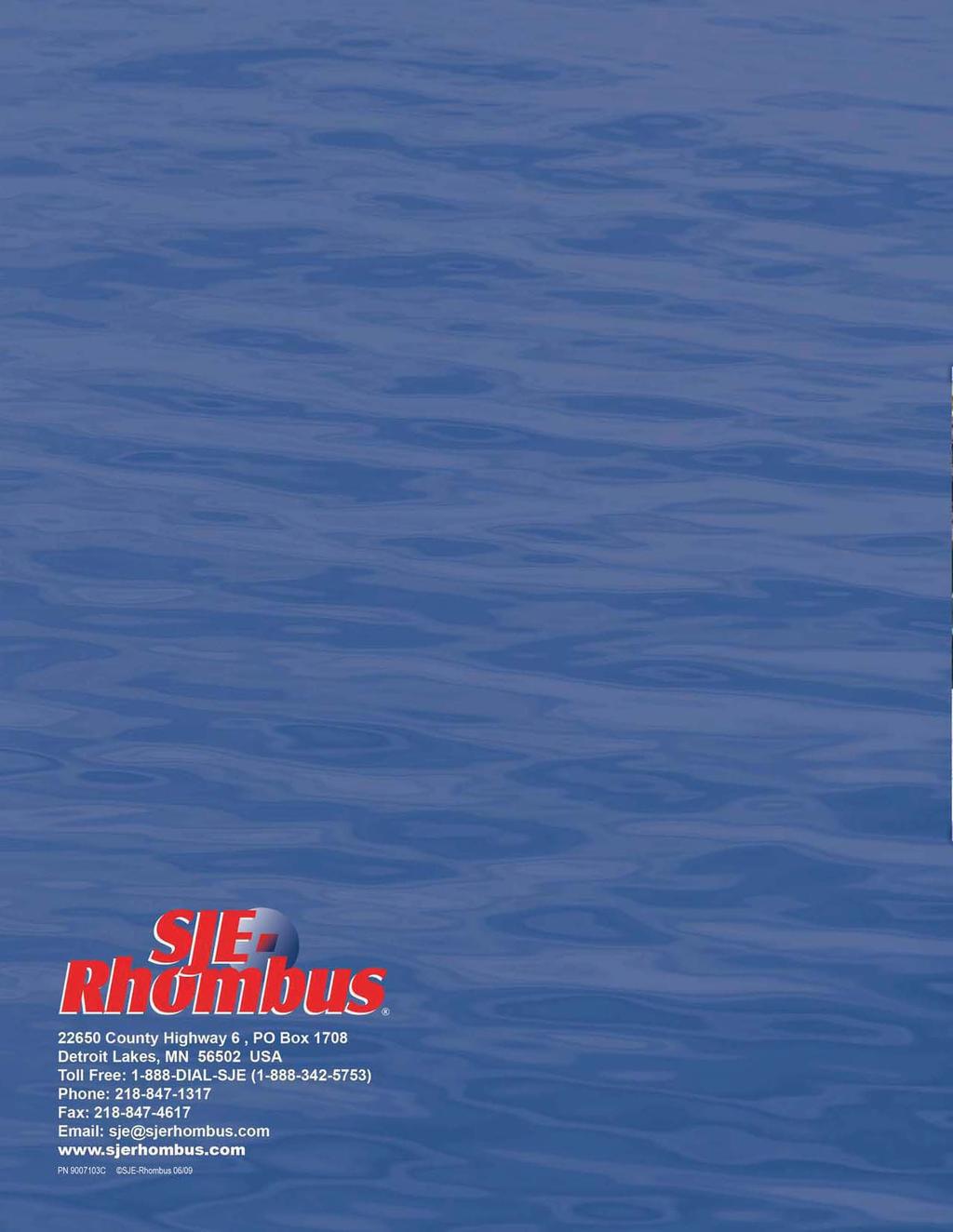 About SJE-Rhombus For over 30 years, SJE-Rhombus has worked hard to become one of the most trusted names in the water, wastewater