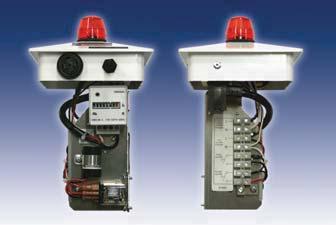 Control switch provides alarm activation. Vent holes help prevent moisture condensation inside the post. 120V, 230V, 9VDC, and PSAB models available.
