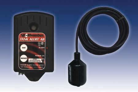 Tank Alert ABP Alarm The Tank Alert ABP indoor alarm not only offers auto reset and battery backup, but also features pump control capabilities via a 120V receptacle to