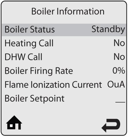 Esteem. Operation can be enabled and disabled by selecting the central heating or domestic hot water icon then pressing the OK button to toggle between enabled and disabled.