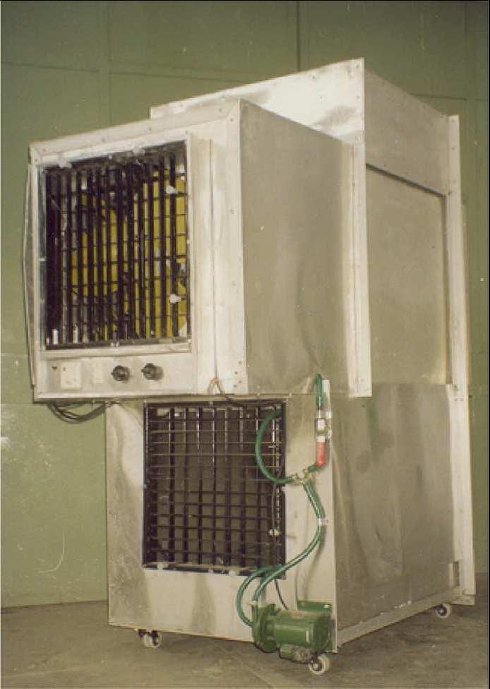 Fig. 4 : A prototype development of two stage evaporative cooler.