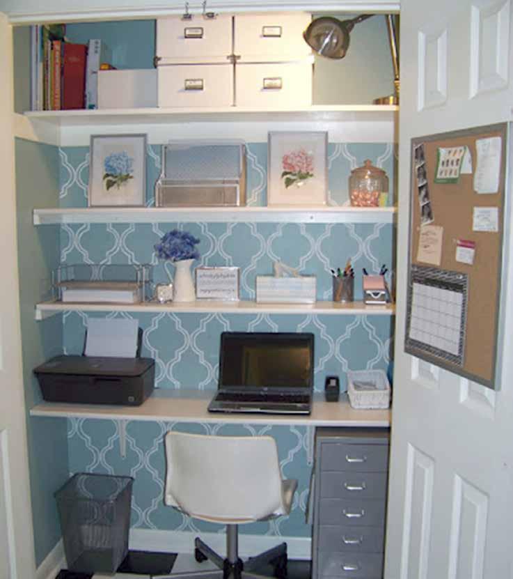 Angela Nelson (inspiredheartsandhomes.com) Use: Organized space for office supplies/paperwork The desk in our playroom was a catch-all we just kept throwing things on the desk to be put away later.