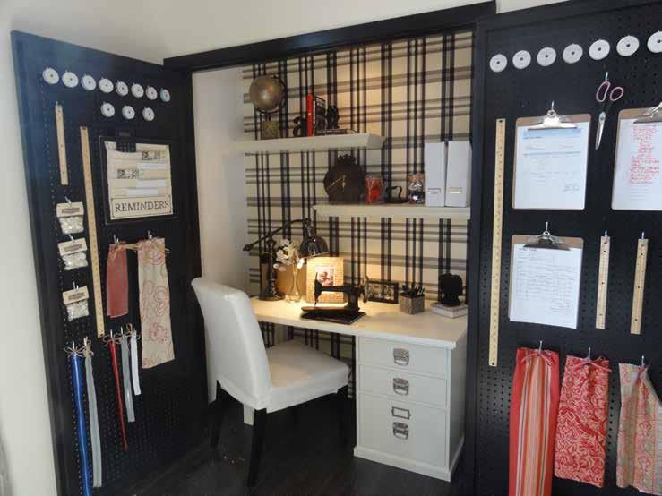 Jeannette Fura (jaginteriorsinc.com) Use: Crafting business My client wanted a multi-functional space that would still be friendly to meet clients.