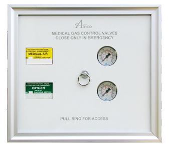 The alarm sensors are positioned to be easily serviceable. Zone Indicator Panel Assemblies are available for up to 8 isolation valves, ranging in size from ½" to 3" (1.