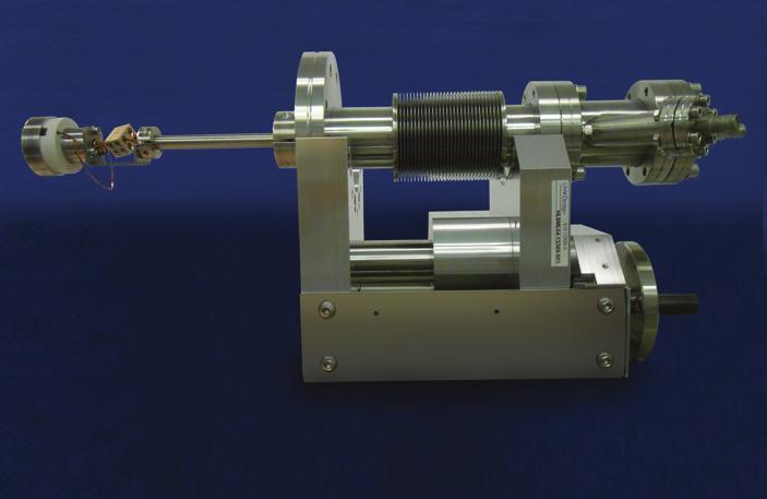 The MCP detector can be customised according to the application in question, and are mounted on to a smooth and precise linear shift mechanism (typically offering up to 100 mm linear travel, with