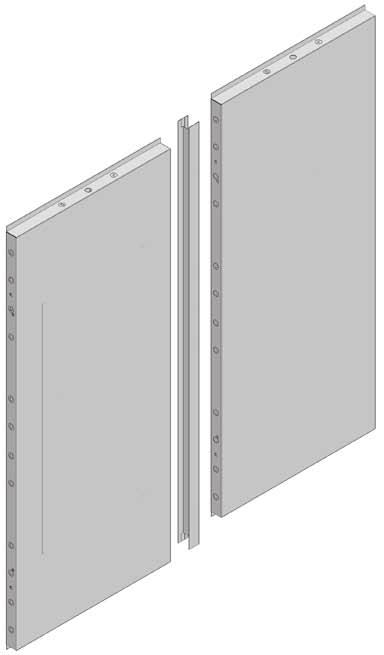 Constructed of white precoated, 20-gauge galvanized steel externally and an internal frame in sturdy profiles made of galvanized plate.