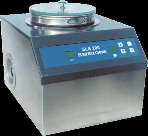 Analysis Screening Machines Air-jet sieve SKS 200 Air-jet sieve SLS 200 SLS 200 is intended for the requirements of modern laboratories in respect of a quick, exact, and reproducible grain-size