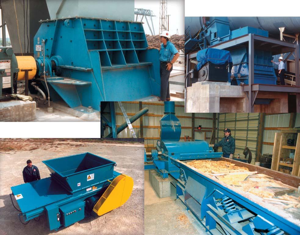 Williams produces a variety of equipment for the wood industry, including paper, pulp, and recycling.