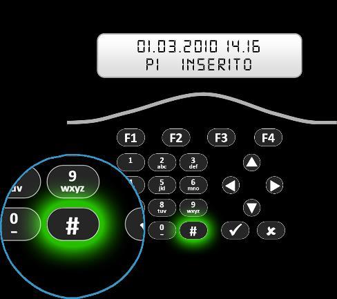 DISARMING (WITHOUT ALARM) With User Code With Electronic Key 1. Press the # button 1. Pass once a CHT key over a key reader 1x 2. Digit the User Code (factory: 100000 ) 3.