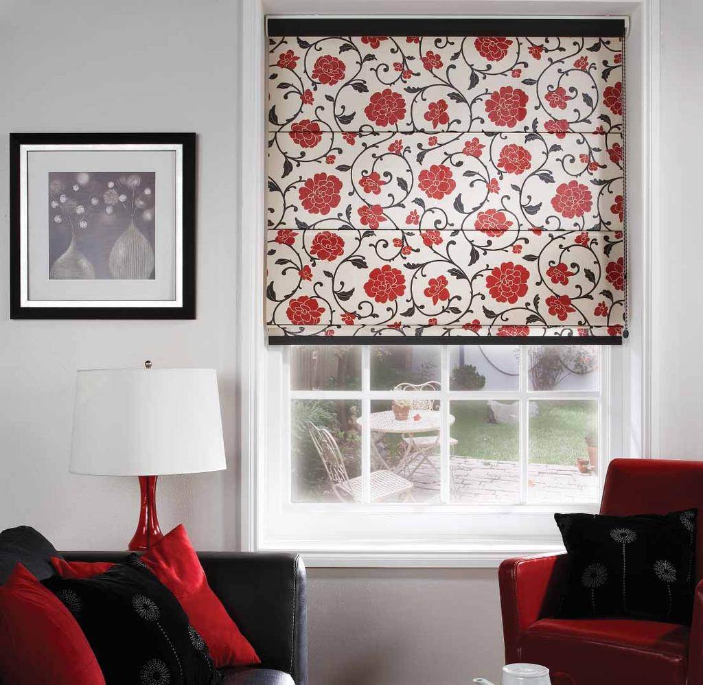 Create luxurious living spaces Be daring and dramatic with roman window blinds This eclectic range of roman blind fabrics