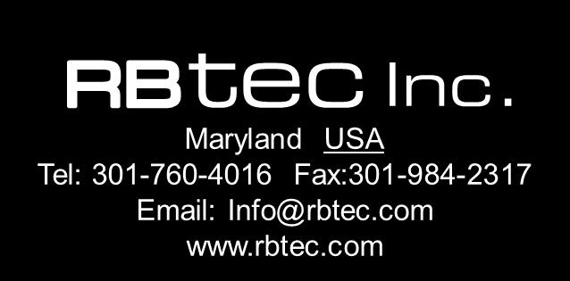 as much technical and other information as possible about RBtec its products and its services.