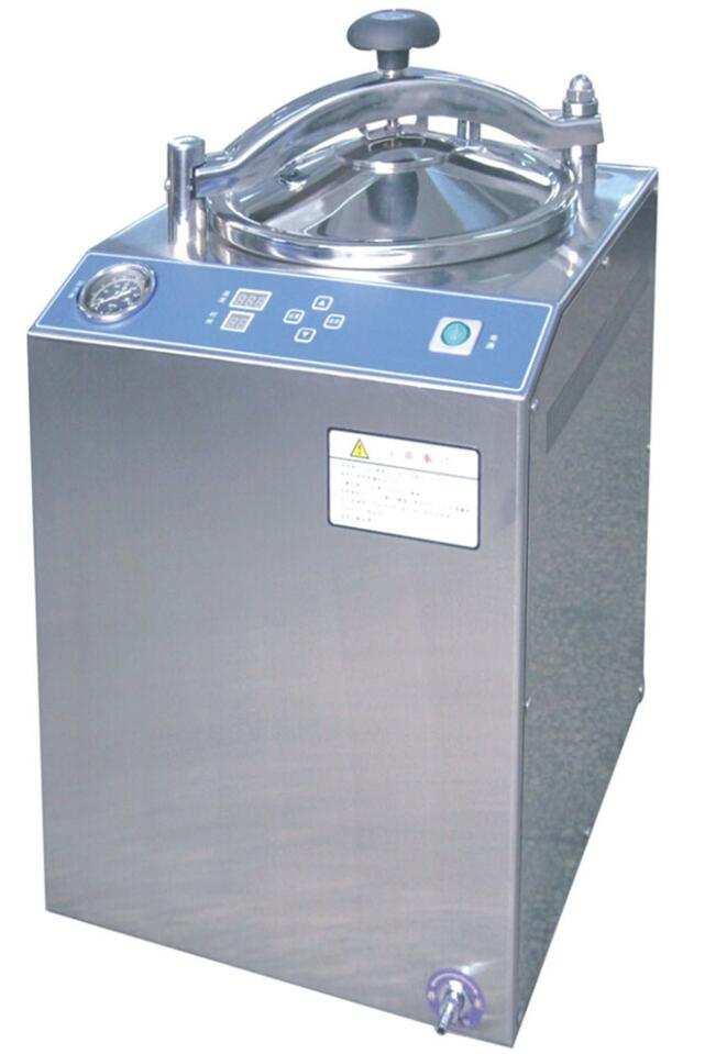 28 Liter VerticalType Autoclave Full automatic control by computer With touch keys, digital display Hand wheel type quick open door Suitable for fast 4~6 min sterilization Full stainless steel