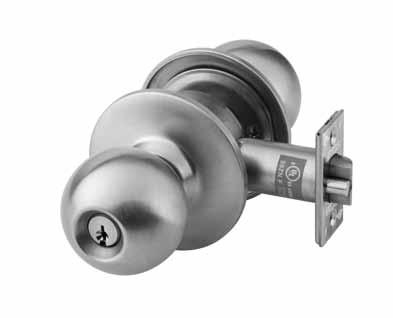 Features Features Handing Non-handed. Door Thickness 1-3/8" (35mm) 2" (51mm). Backset 2-3/4" (70mm) standard. Lock Chassis Steel, zinc dichromated for corrosion resistance.