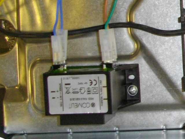 Disconnect the wiring from the LED strips transformer 4.