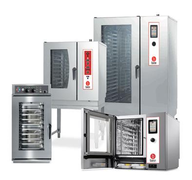COMBI SERIES THE BARON LINE OF COMBINATION AND CONVECTION OVENS, BORN FROM THE YEARS OF EXPERIENCE THAT BARON HAS DEVELOPED IN THE PROFESSIONAL CATERING MARKET, IS THE PERFECT HEART OF A KITCHEN.