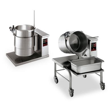 FIRFAST SMALL TILTING KETTLES FIRFAST, THANKS TO ITS VERSATILITY IN USE, IS A TILTING JACKETED KETTLE OF FORMIDABLE SUPPORT IN PROCESSING MEDIUM VOLUMES OF FOOD IN QUICK SUCCESSION.