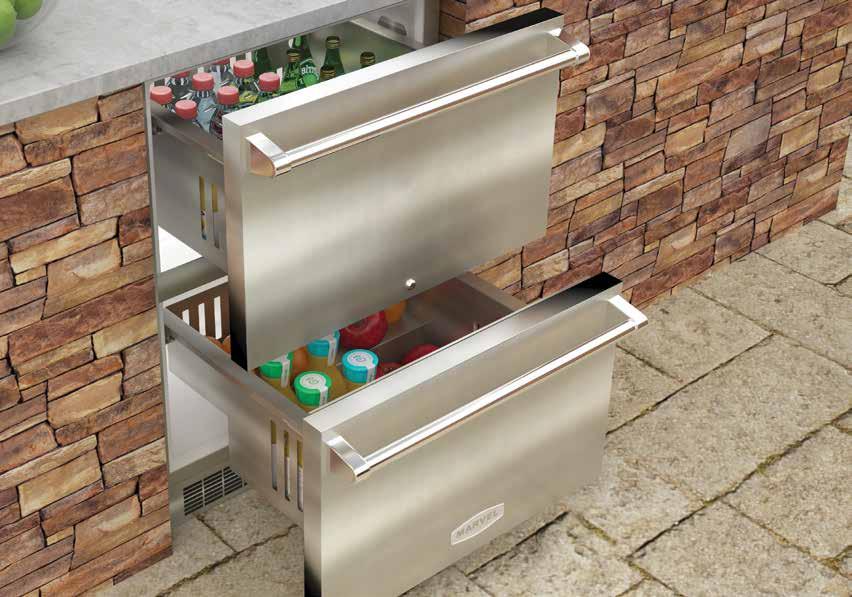 24" Marvel Outdoor Refrigerated Drawers Refrigerated Drawers Model # MO24RDS3NS Dynamic Cooling Technology rapidly cools and delivers the industry s most even temperature stability Marvel Prime